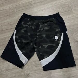 A Bathing Ape Black Camo Bape Shorts Size Fits XLarge